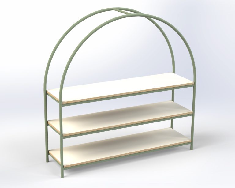 Arched shelving 1400L